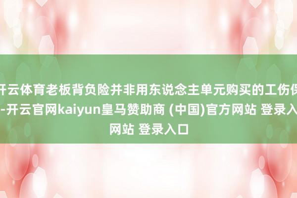 开云体育老板背负险并非用东说念主单元购买的工伤保障-开云官网kaiyun皇马赞助商 (中国)官方网站 登录入口