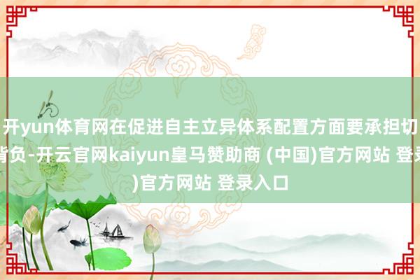 开yun体育网在促进自主立异体系配置方面要承担切实的背负-开云官网kaiyun皇马赞助商 (中国)官方网站 登录入口