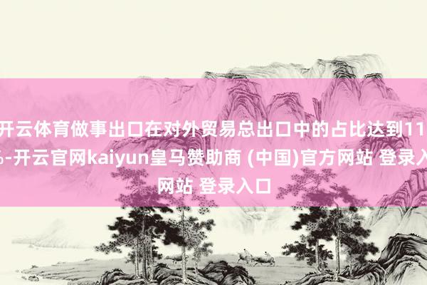 开云体育做事出口在对外贸易总出口中的占比达到11.5%-开云官网kaiyun皇马赞助商 (中国)官方网站 登录入口