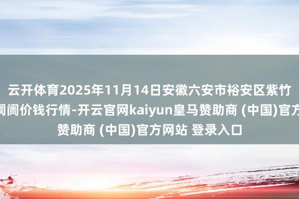 云开体育2025年11月14日安徽六安市裕安区紫竹林农产物批发阛阓价钱行情-开云官网kaiyun皇马赞助商 (中国)官方网站 登录入口
