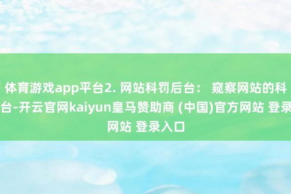 体育游戏app平台2. 网站科罚后台: 窥察网站的科罚后台-开云官网kaiyun皇马赞助商 (中国)官方网站 登录入口
