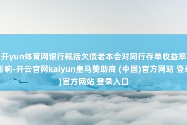 开yun体育网银行概括欠债老本会对同行存单收益率产生影响-开云官网kaiyun皇马赞助商 (中国)官方网站 登录入口